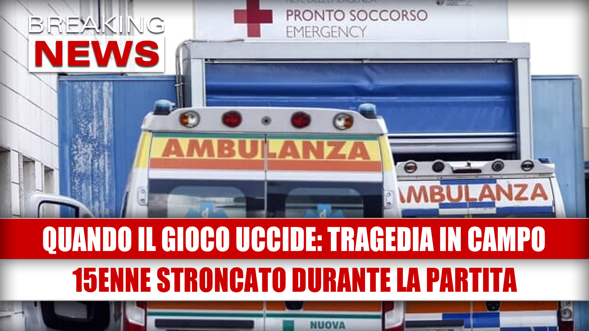 TRAGEDIA IN CAMPO: adolescente stroncato mentre gioca con gli amici!