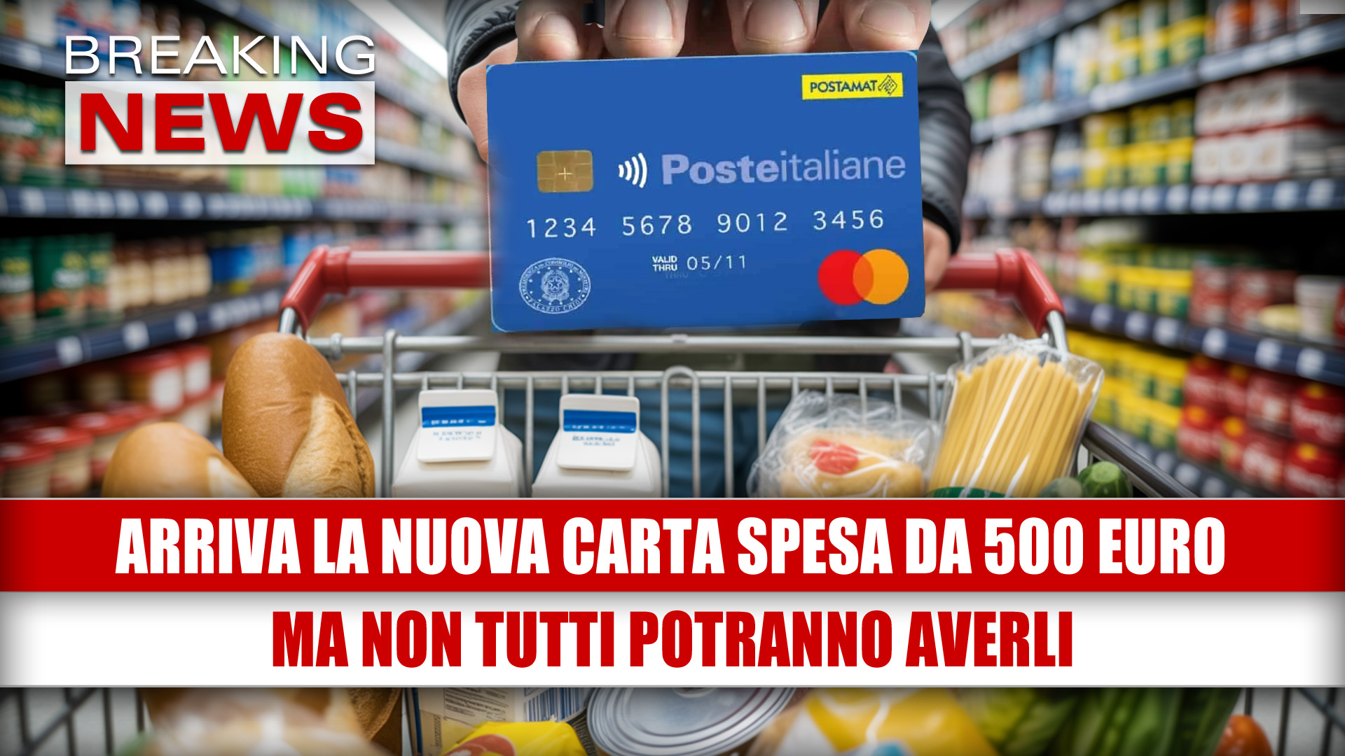 Nuova carta spesa, in arrivo 500 euro a famiglia