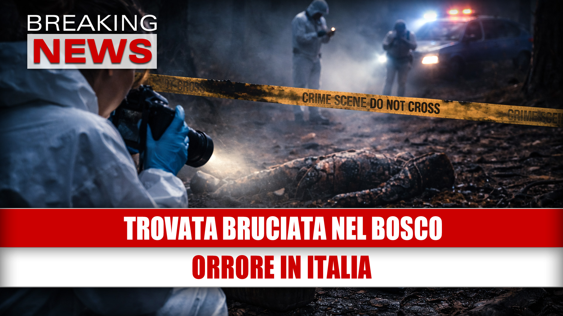 Scoperta shock nel bosco: donna trovata carbonizzata