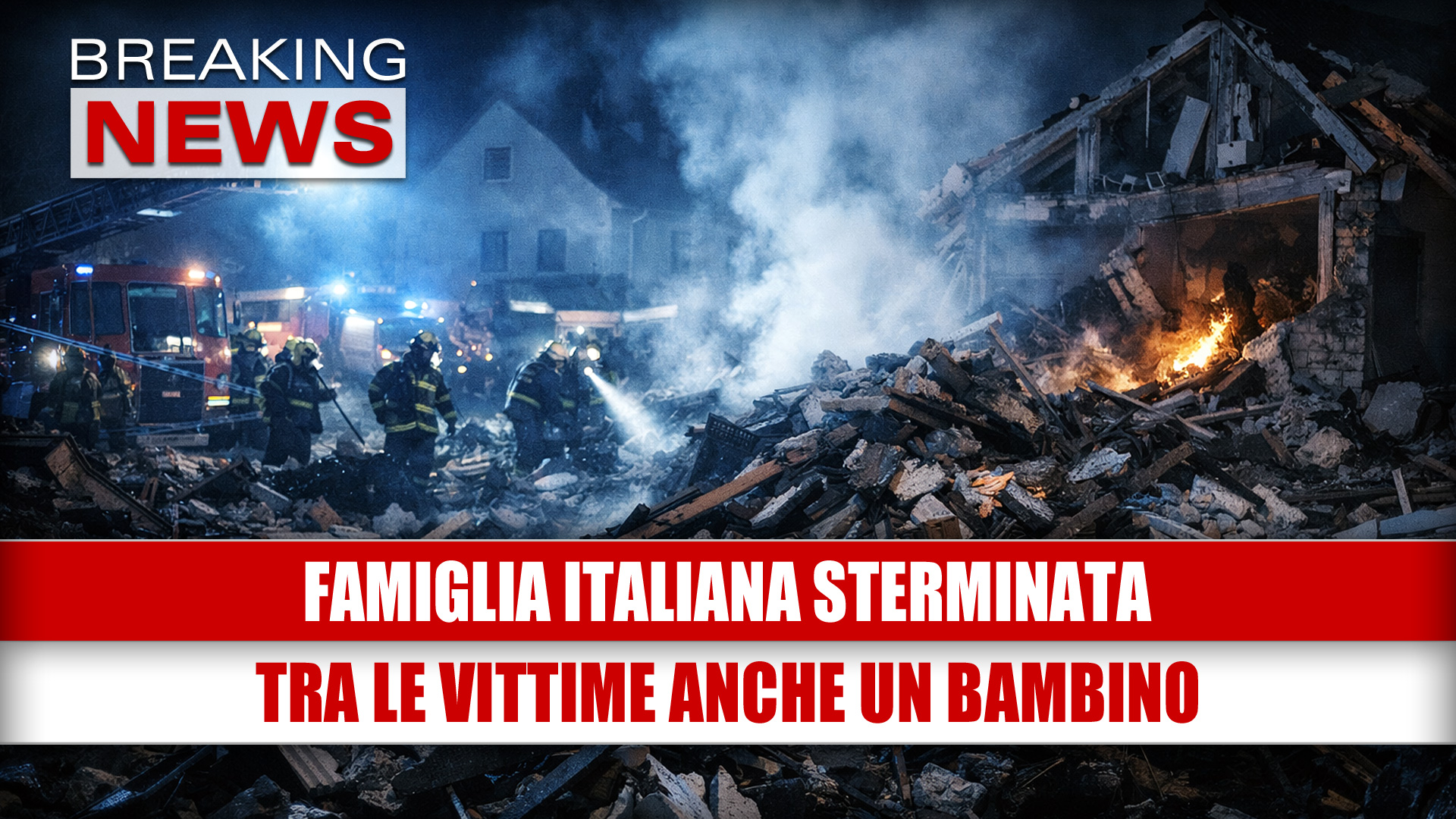 Terribile tragedia: esplosione uccide famiglia italiana