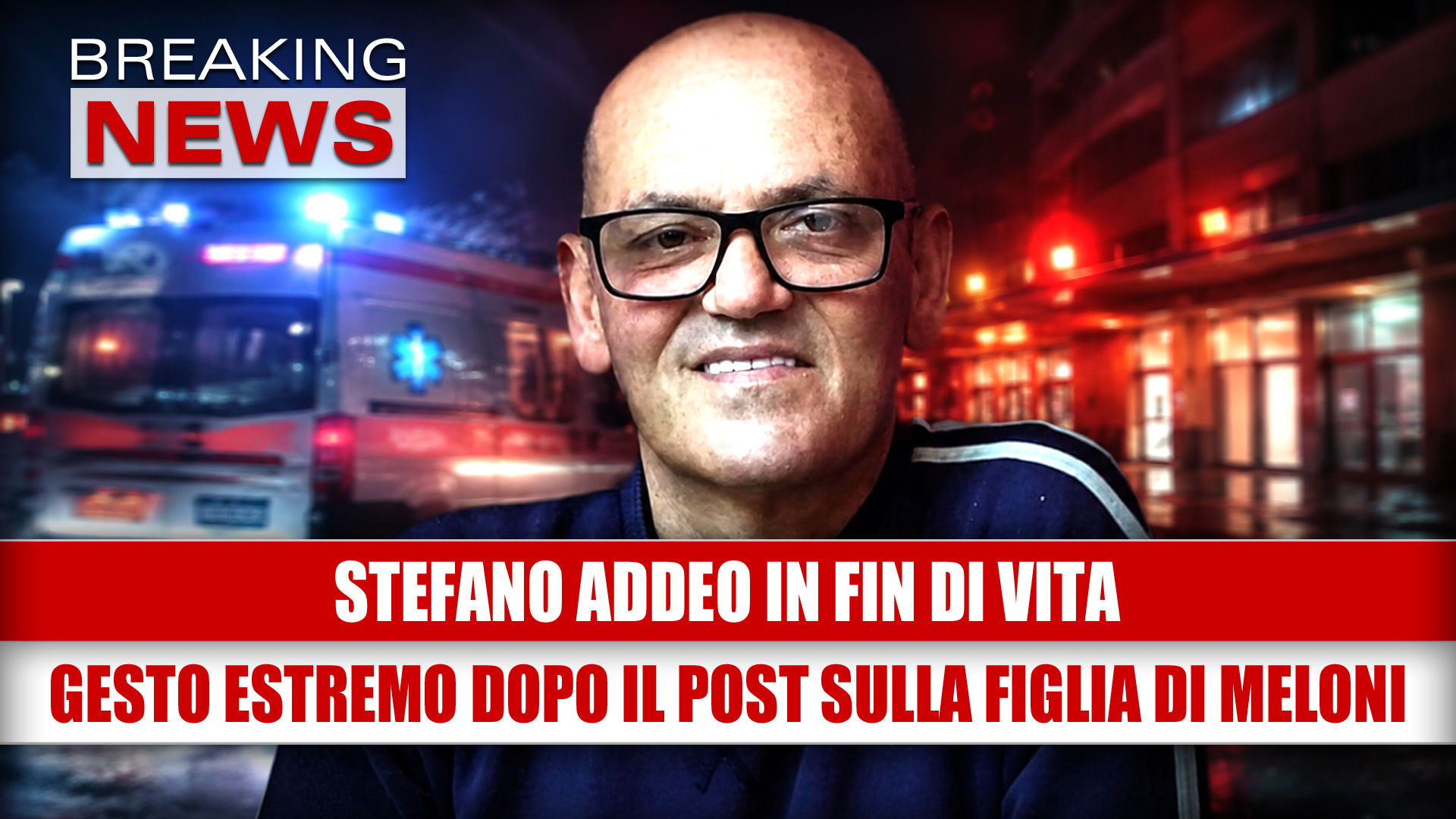 Stefano Addeo in coma farmacologico