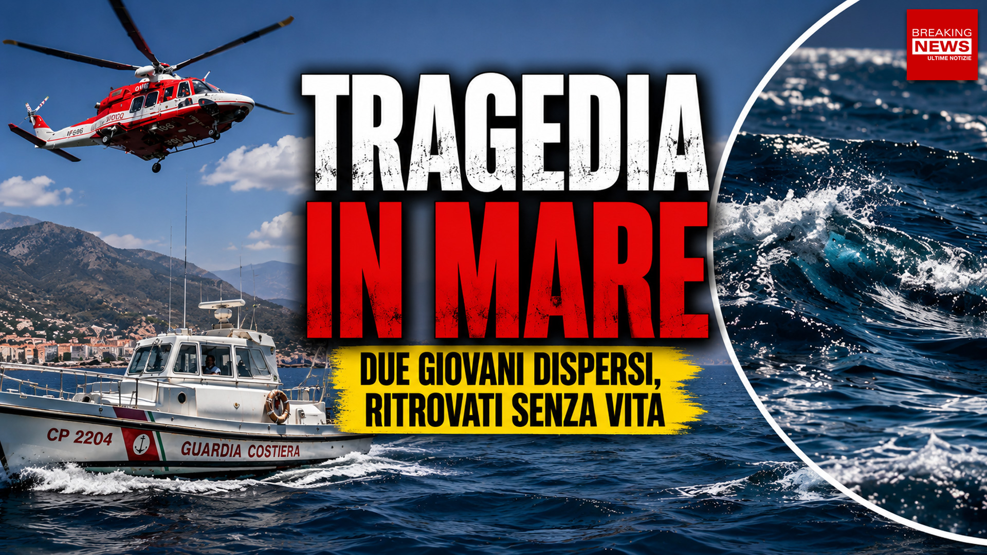 Trovati morti i due giovani dispersi in mare