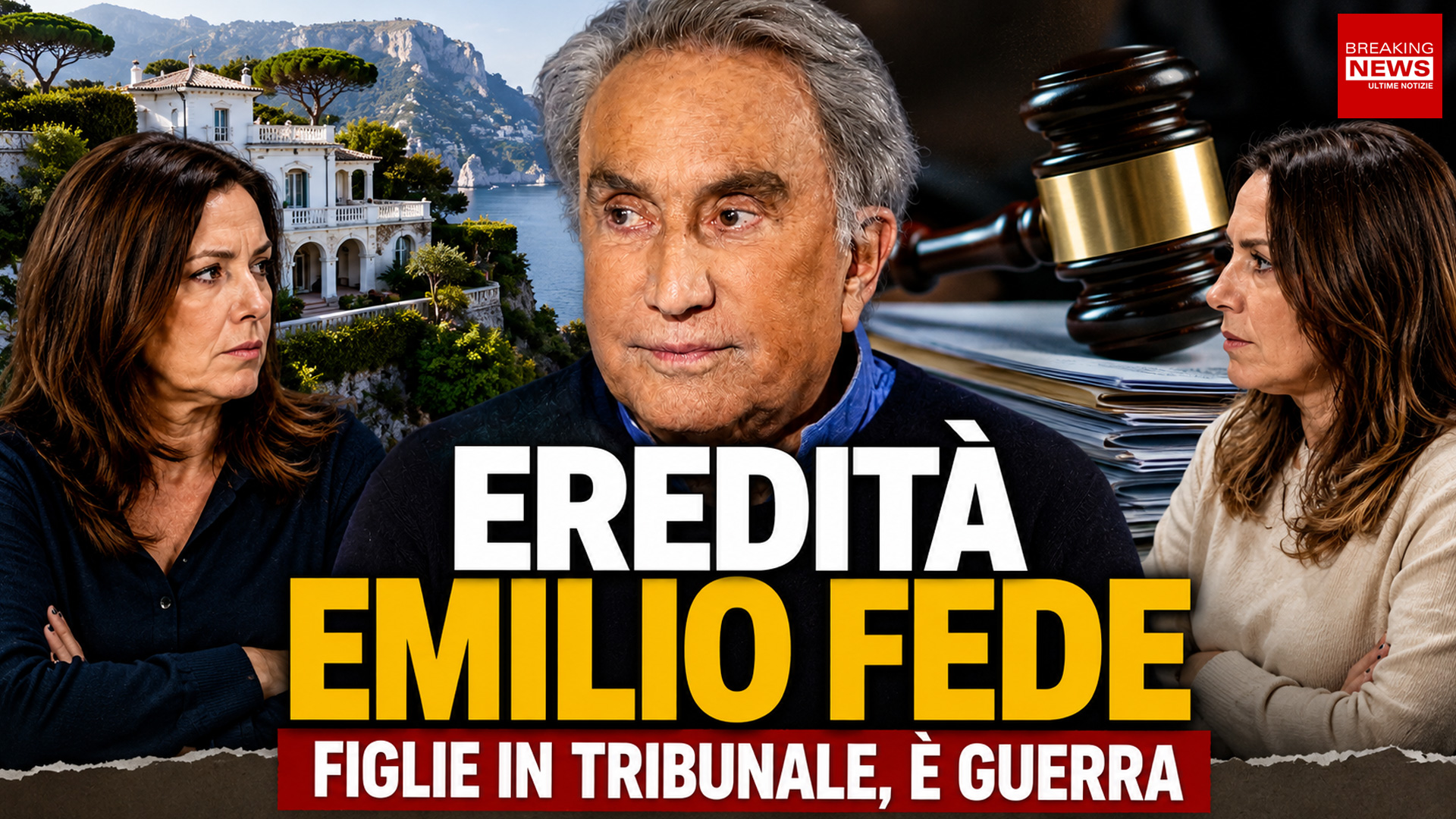 Eredità Emilio Fede, scontro tra le figlie