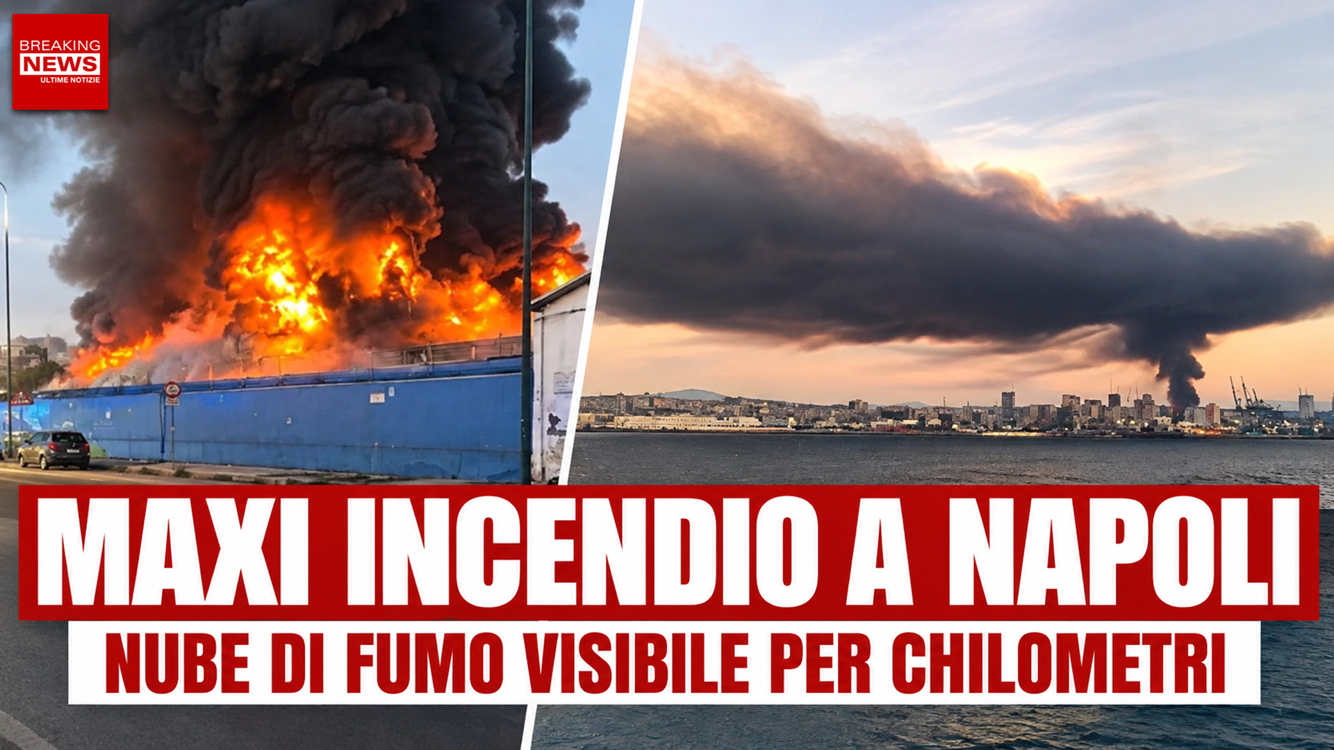 Maxi incendio a Napoli,